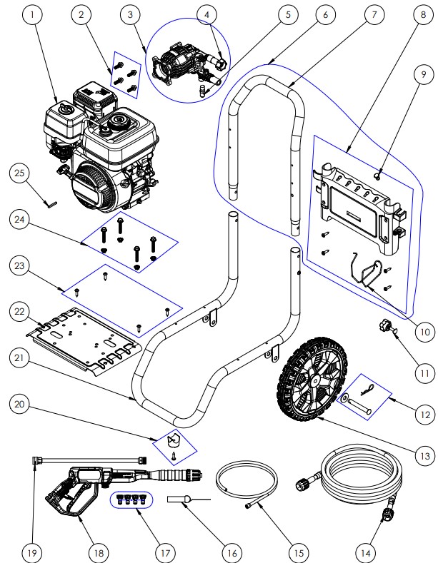 Craftsman 3100 psi Pressure Washer CMXGWFN61326 Parts manual